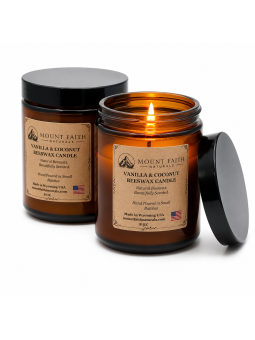 Vanilla and Coconut Beeswax Candle