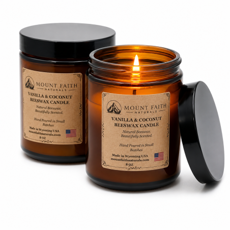 Vanilla and Coconut Beeswax Candle