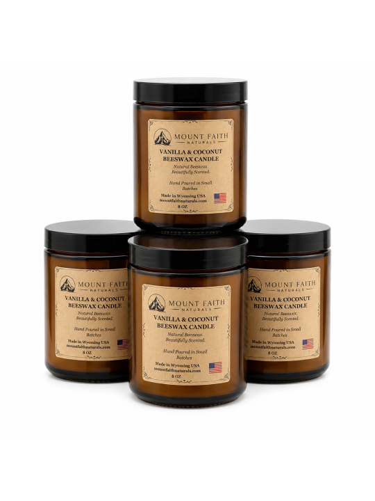 Vanilla and Coconut Beeswax Candle