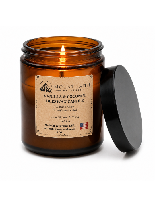 Vanilla and Coconut Beeswax Candle